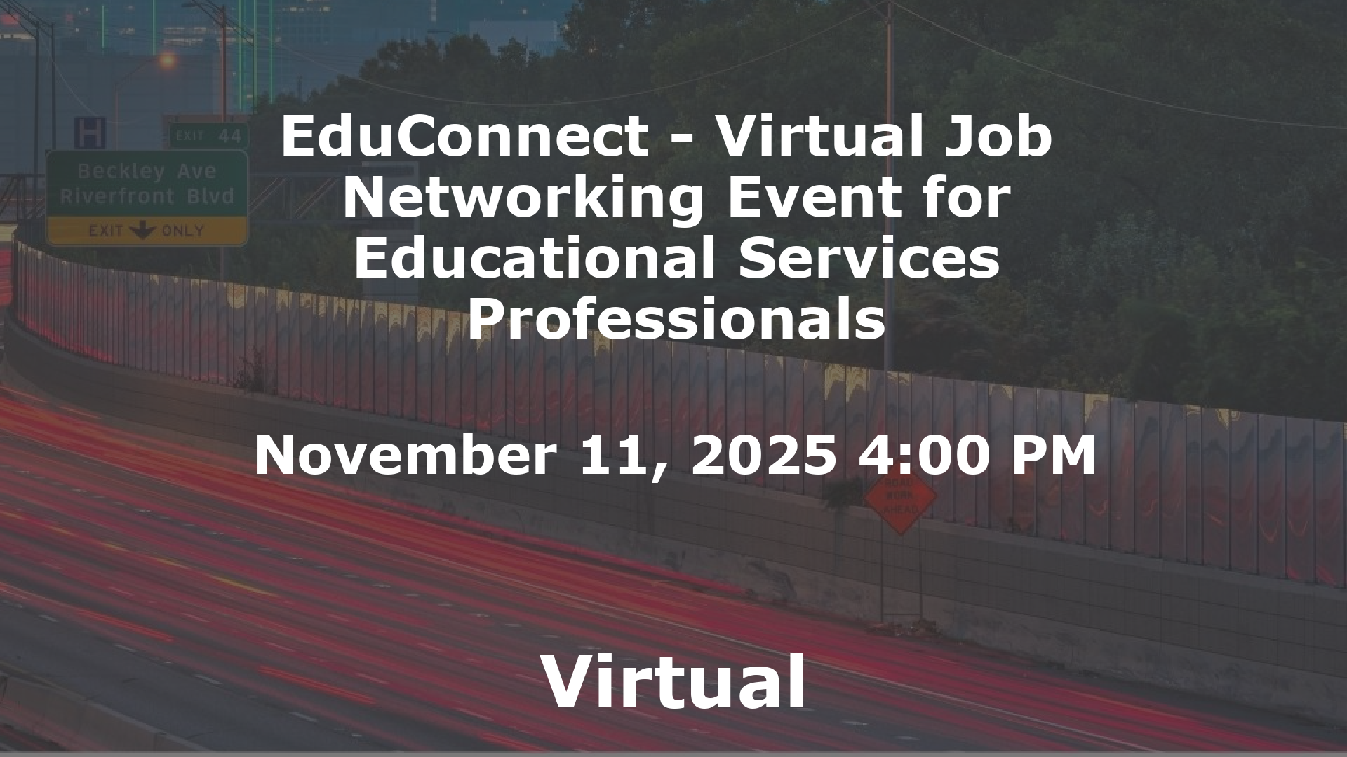EduConnect - Virtual Job  Networking Event for Educational Services Professionals event image